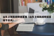 山东卫视新闻频道直播（山东卫视新闻频道直播节目表）