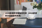 2024欧洲杯分组抽签时间（2024欧洲杯分组抽签时间表）