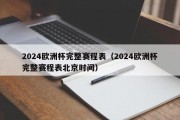 2024欧洲杯完整赛程表（2024欧洲杯完整赛程表北京时间）