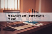 中央cct5+节目单（中央电视cctv5节目表）