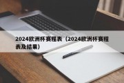 2024欧洲杯赛程表（2024欧洲杯赛程表及结果）