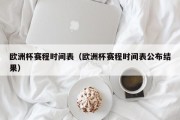 欧洲杯赛程时间表（欧洲杯赛程时间表公布结果）